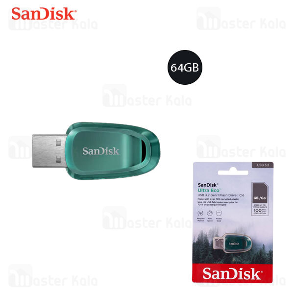 فلش مموری 64 گیگابایت سن دیسک SanDisk Ultra Eco SDCZ96 USB 3.2 Gen1