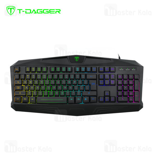 کیبورد سیمی گیمینگ T-Dagger Tanker T-TGK202 Gaming Keyboard RGB Backlight