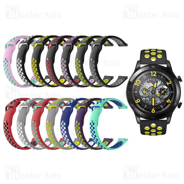 بند سیلیکونی طرح نایکی ساعت هوشمند ریلمی Realme Watch S / Watch S Pro Strap Silicone Band