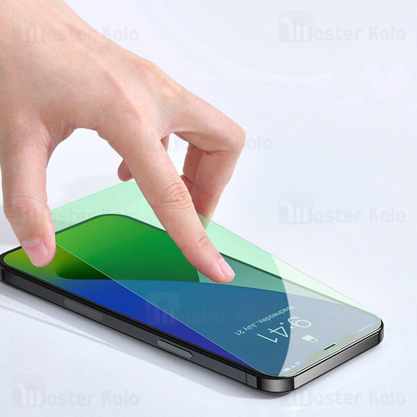پک 2 تایی محافظ صفحه شیشه ای ضد اشعه بیسوس Baseus SGAPIPH54N-LP02 Apple iPhone 12 Mini Green Glass