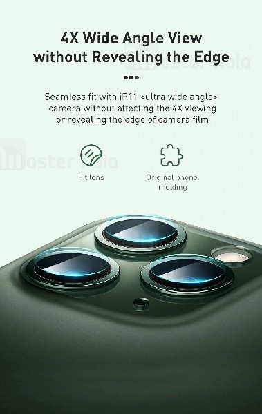 پک دوتایی محافظ لنز دوربین شیشه ای موبایل iPhone 11/11 Pro/11 Pro Max Baseus SGAPIPH58S-JT02