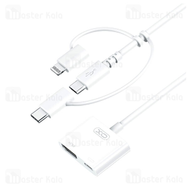 تبدیل سه سر اتصال همزمان شارژر و HDMI ایکس او XO HUB009