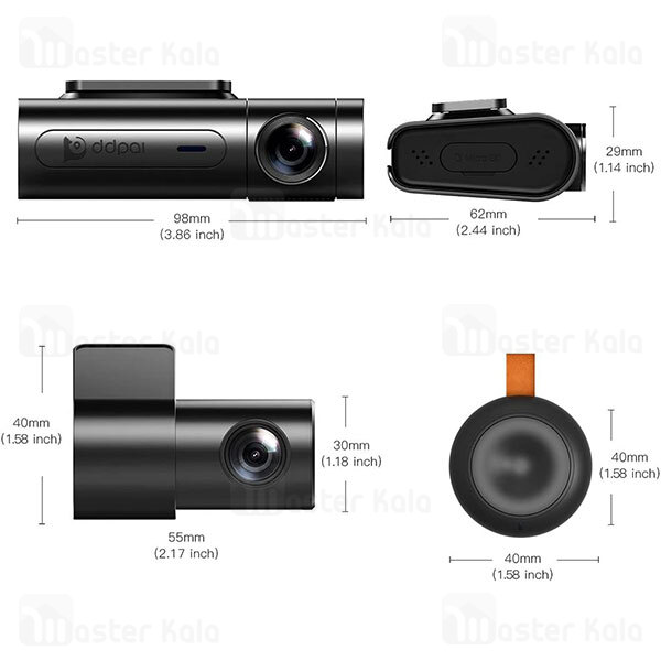 دوربین خودروی شیائومی Xiaomi DDPAI X2S Pro به همراه دوربین عقب