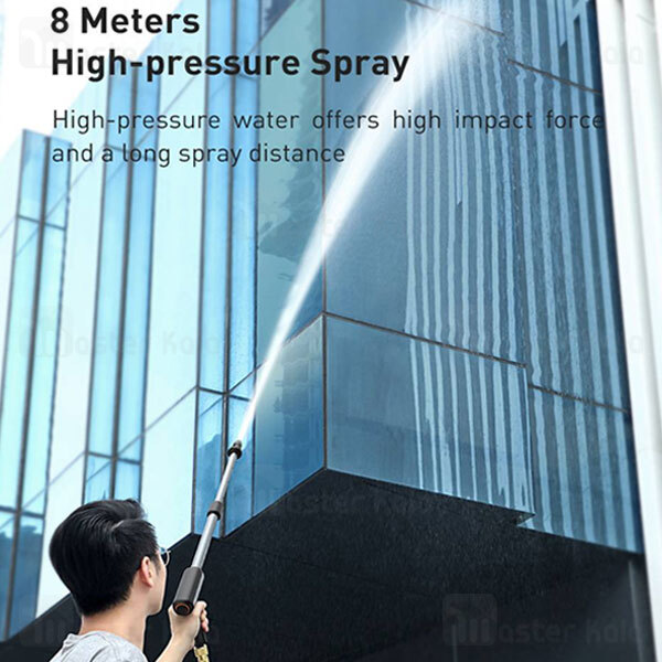 ست نازل و تی شستشوی خودرو Baseus Multifunctional Car Wash Spray Nozzle CRXC01-G01 طول 30 متری