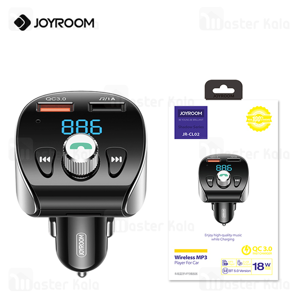 شارژر فندکی و پخش کننده بلوتوث جویروم Joyroom JR-CL02 QC3.0 Wireless MP3 Player