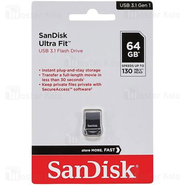 فلش مموری 64 گیگابایت سن دیسک SanDisk Ultra Fit SDCZ430 USB 3.1