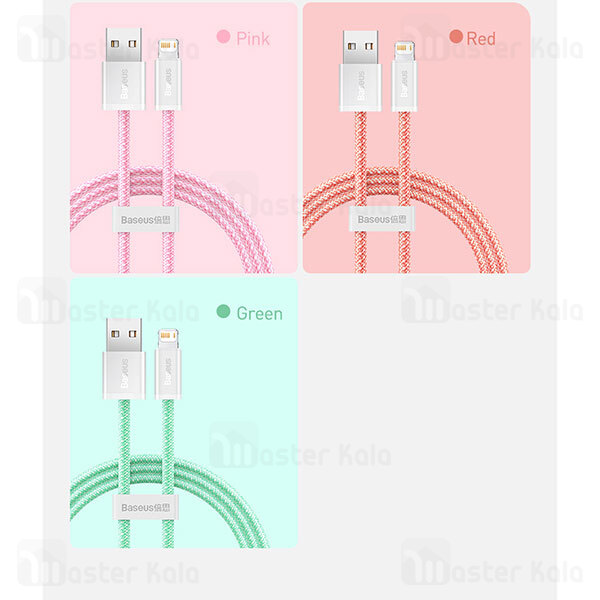 کابل لایتنینگ فست شارژ بیسوس Baseus Dynamic Series Cable CALD000402 طول 1 متر توان 2.4 آمپر