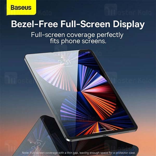 محافظ صفحه شیشه ای تمام صفحه بیسوس Apple iPad mini 4 / 5 Baseus 0.3mm Full Tempered Glass SGBL020902