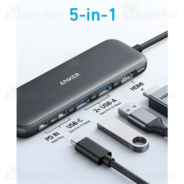 هاب 5 پورت انکر Anker 332 5 IN 1 USB-C HUB