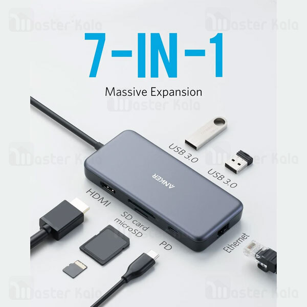 هاب 7 پورت انکر Anker PowerExpand Plus 7 IN 1 USB-C HUB