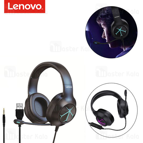 هدفون سیمی گیمینگ لنوو Lenovo ThinkPlus G60A Wired RGB Gaming Headphone