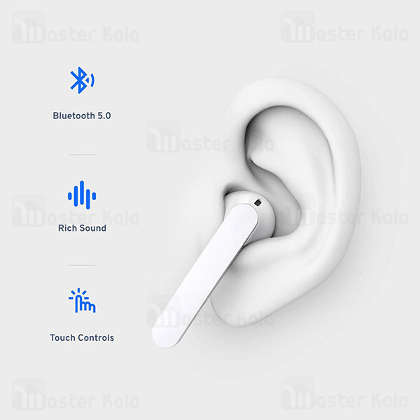 هندزفری بلوتوث دوگوش پاورولوژی Powerology True Wireless Stereo Buds PTWSEPWH