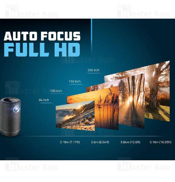ویدیو پروژکتور هوشمند پاورولوژی Powerology Auto Focus Full HD Portable PWPROJ30