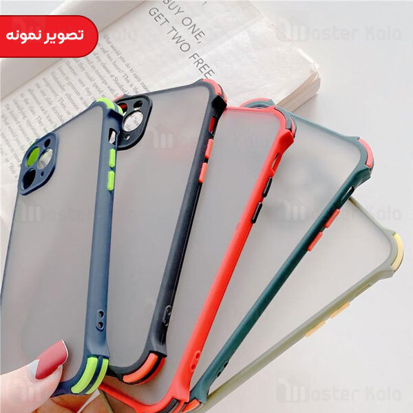 قاب مات ضد ضربه اینفینیکس Infinix Hot 11s Shockproof Hybrid Matte Back Case