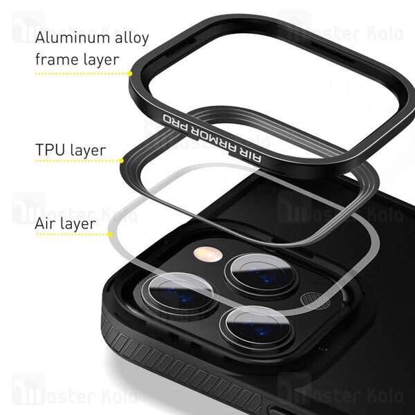 قاب محافظ بیسوس آیفون Apple iPhone 13 Pro Max Baseus Air Armor Crystal Phone Case ARJT000201