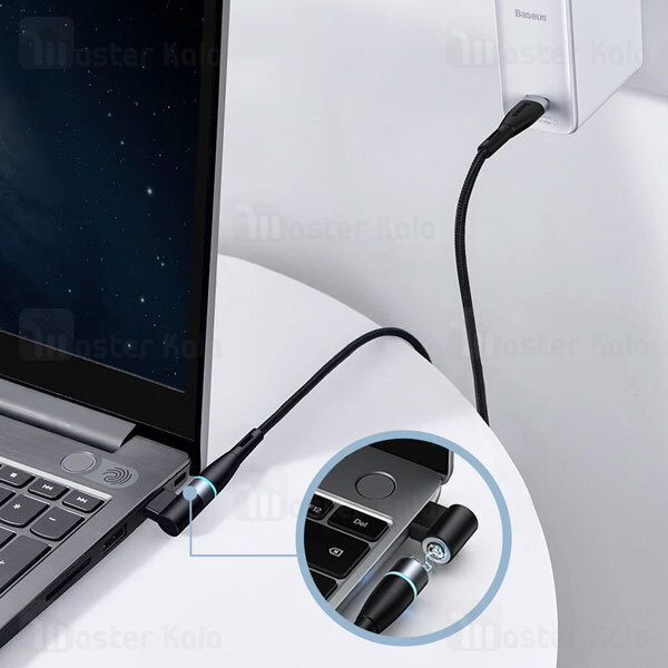 کابل شارژر مگنتی لپ تاپ لنوو بیسوس Baseus Zinc Lenovo Type C to DC CATXC-U01 طول 2 متر توان 100 وات
