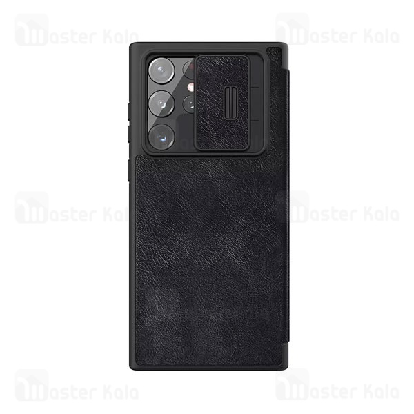 کیف چرمی نیلکین سامسونگ Samsung Galaxy S22 Ultra Nillkin Qin Pro Leather Case دارای محافظ دوربین