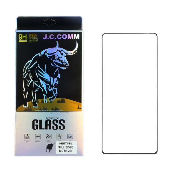 گلس گوشی خم فول چسب Full Cover J.C.COMM درجه یک برای Samsung Note20