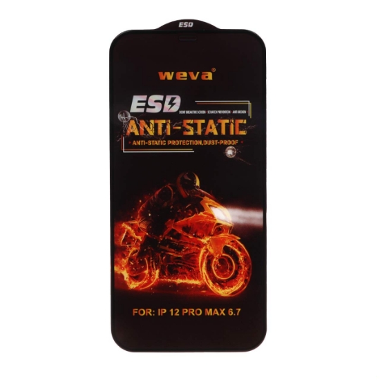 گلس گوشی Full Cover ESD Anti Satic - Weva برای iPhone 12 Pro Max