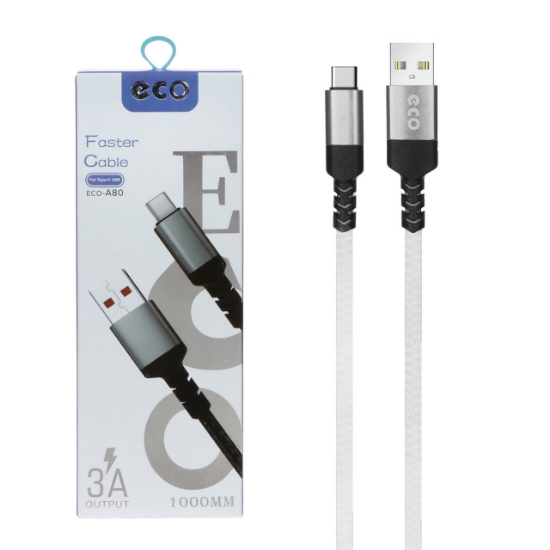 کابل تبدیل USB به Type-C اکو مدل A80 طول 1 متر