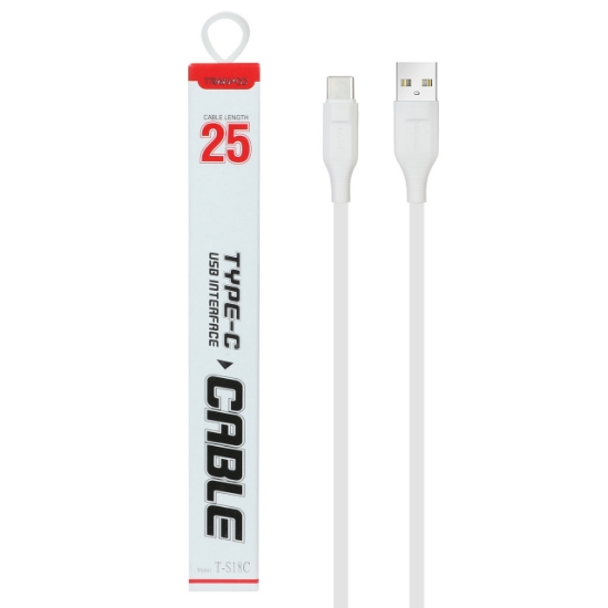 کابل تبدیل USB به USB-C ترانیو مدل T-S18C طول 0.25 متر