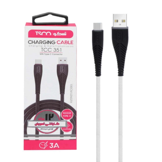 کابل تبدیل USB به USB-C تسکو مدل TCC 351 طول 1 متر