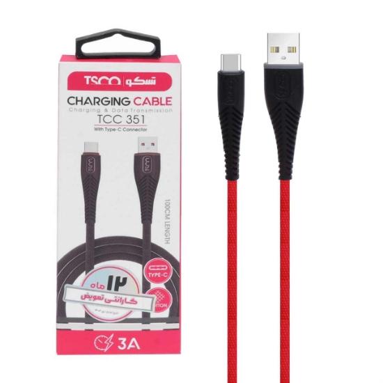 کابل تبدیل USB به USB-C تسکو مدل TCC 351 طول 1 متر