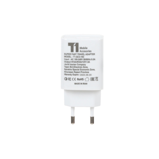 شارژر دیواری فست تک پورت تی وان t1-QC182-3-samsung