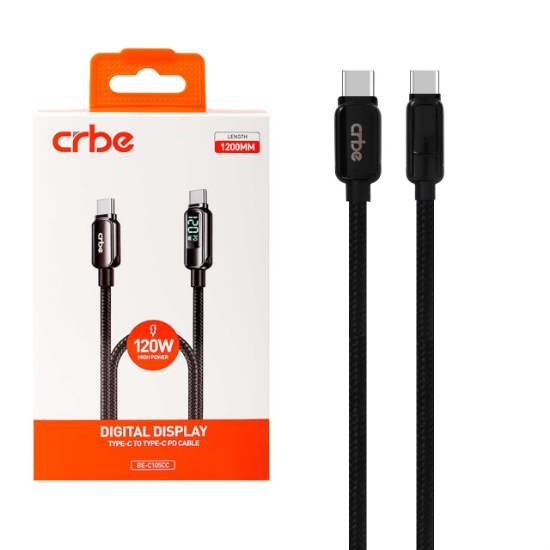 کابل USB-C کربی مدل BE-C105CC 120W طول 1.2 متر