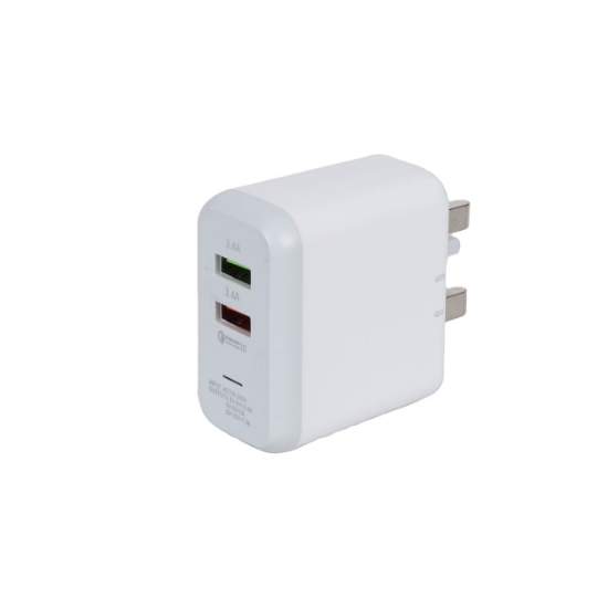 شارژر دیواری 18 وات فست دو پورت جی بی کیو مدل F-2USB همراه با کابل اندروید