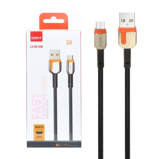 کابل تبدیل فست USB به MicroUSB هیسکا مدل LX-841AM طول 1.2 متر