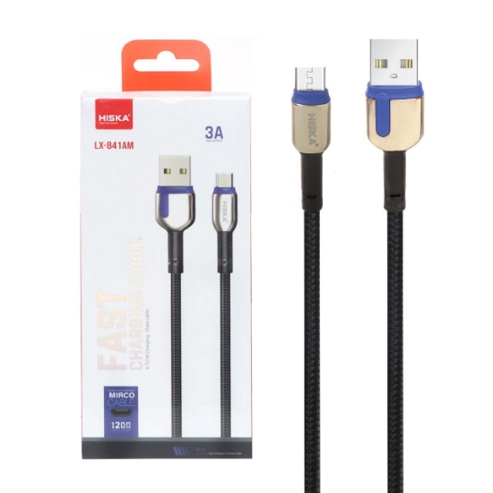 کابل تبدیل فست USB به MicroUSB هیسکا مدل LX-841AM طول 1.2 متر