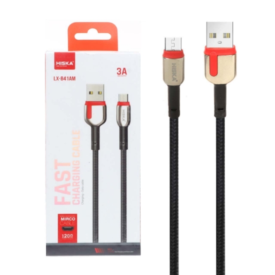 کابل تبدیل فست USB به MicroUSB هیسکا مدل LX-841AM طول 1.2 متر