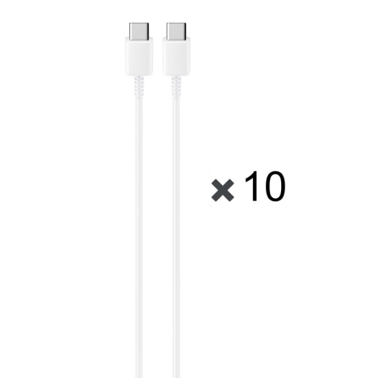 پک ده عددی کابل تبدیل USB-C به USB-C سامسونگ مدل S23 CH-HI+ PD طول 1 متر