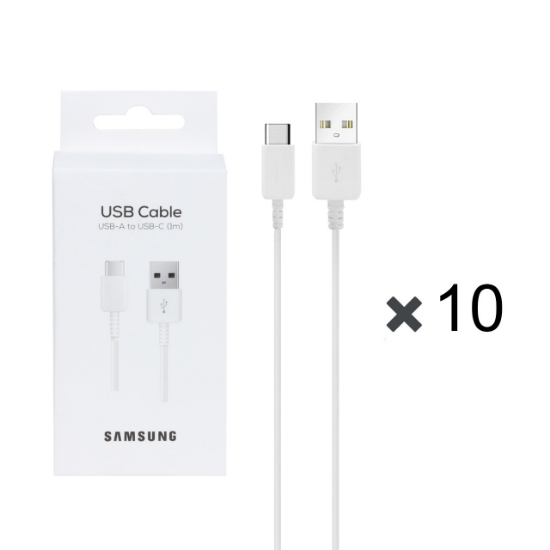 پک 10 عددی کابل تبدیل USB به USB-C سامسونگ مدل S10 طول 1 متر