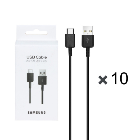 پک 10 عددی کابل تبدیل USB به USB-C سامسونگ مدل S10 طول 1 متر
