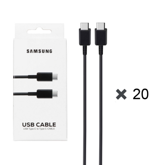 پک 20 عددی کابل تبدیل USB-C به USB-C سامسونگ مدل S23 PD طول 1 متر