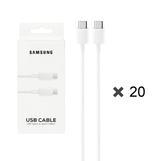 پک 20 عددی کابل تبدیل USB-C به USB-C سامسونگ مدل S23 PD طول 1 متر