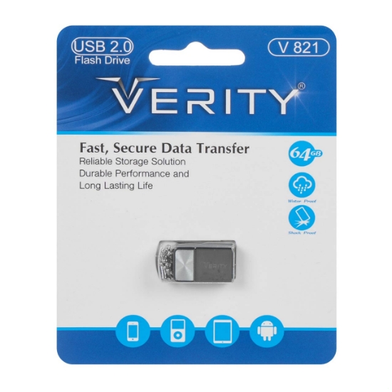 فلش مموری وریتی مدل V821 USB2.0 ظرفیت 64 گیگابایت