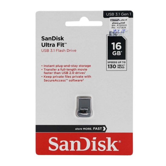 فلش مموری سن دیسک مدل Ultra Fit USB3.1 ظرفیت 16 گیگابایت