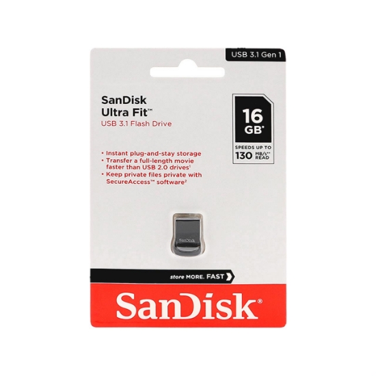 فلش مموری سن دیسک مدل Ultra Fit USB3.1 ظرفیت 16 گیگابایت