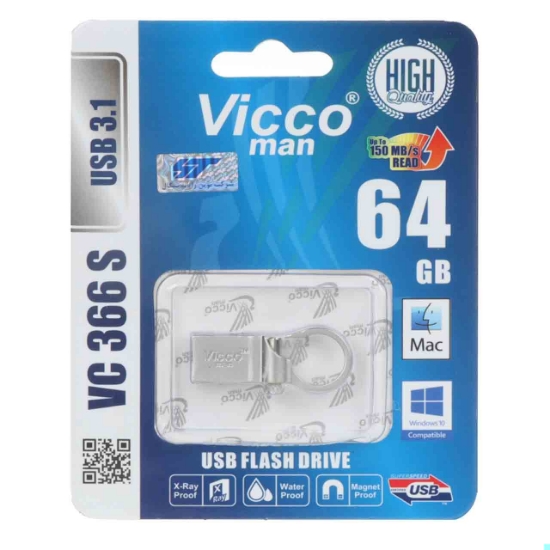 فلش مموری ویکومن مدل USB3.1 VC366 S ظرفیت 64 گیگابایت