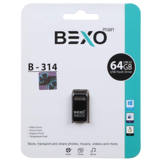 فلش مموری بکسو مدل B-314 USB2.0 ظرفیت 64 گیگابایت