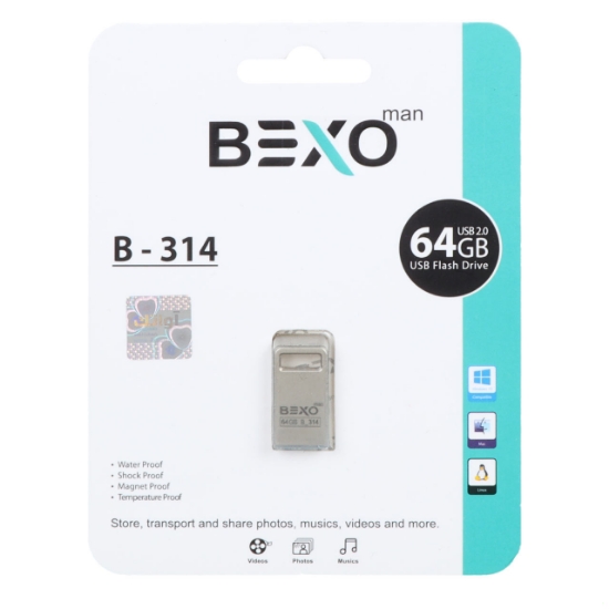 فلش مموری بکسو مدل B-314 USB2.0 ظرفیت 64 گیگابایت