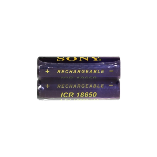 باتری سرتخت قابل شارژ سونی ICR 18650 با ظرفیت 10000mah بسته 2 عددی