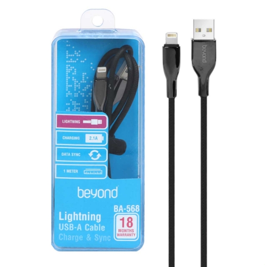 کابل تبدیل USB به Lightning بیاند مدل BA-568 طول 1 متر