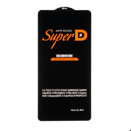 گلس گوشی شیشه ای Full Cover Super D Biva برای Xiaomi MI 13T /MI 13T pro / Redmi Note 12 pro 4G / Note 12 pro 5G / Note 12 pro plus / poco x5 pro / poco x4 pro / poco F5